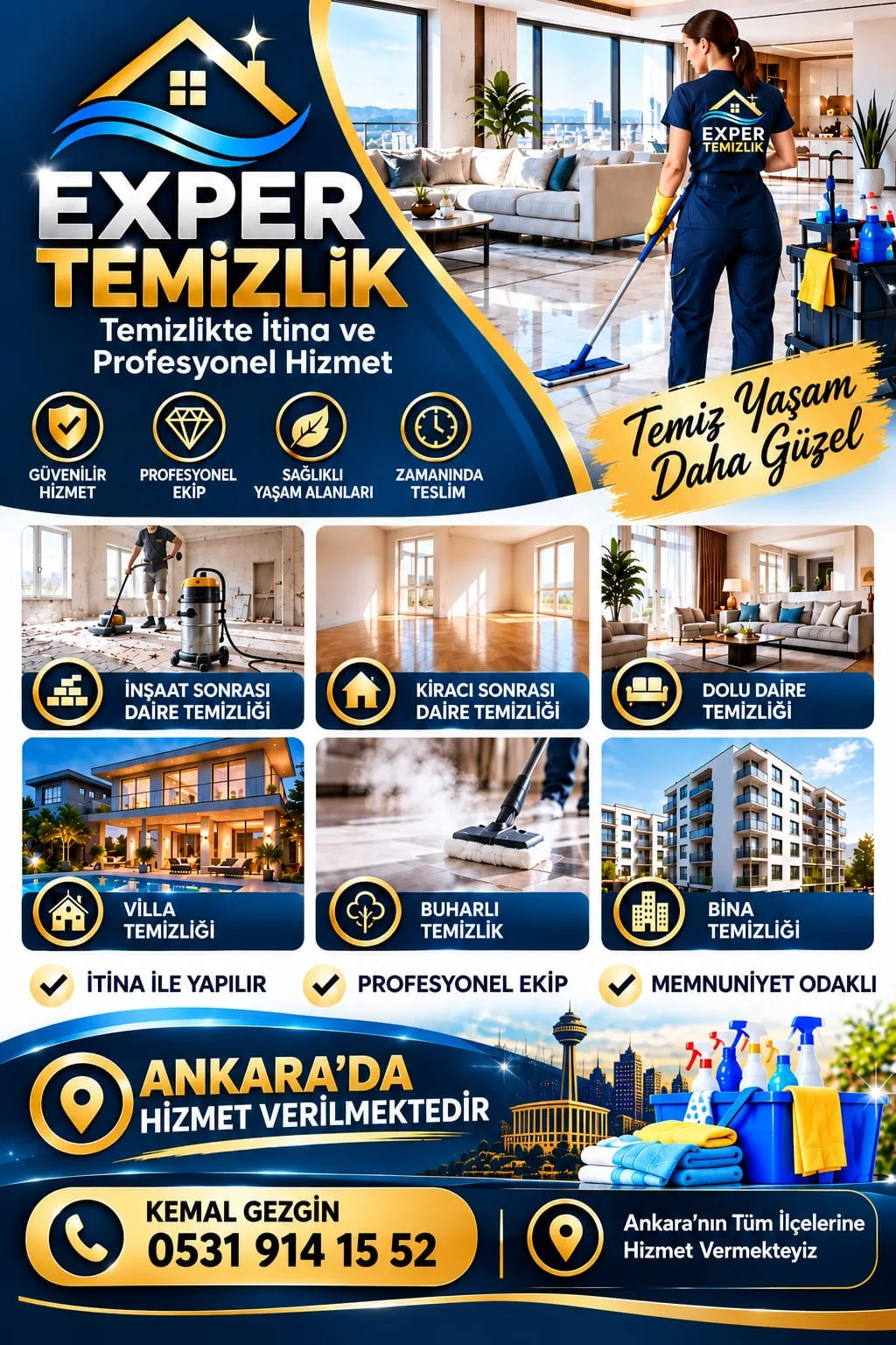 Mamak Ev ofis temizleme işleri ve bina temizleme hizmeti
